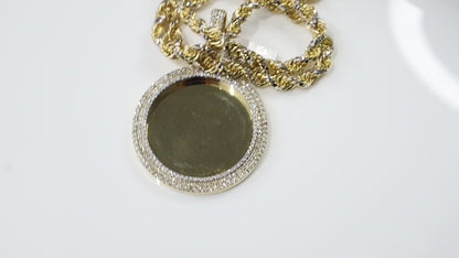 10K Gold 3.70Ctw Diamond Memory Charm/Pendant