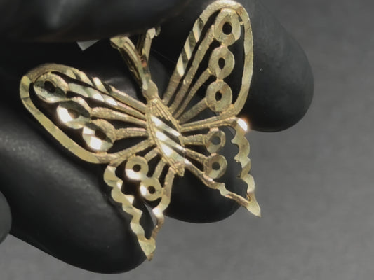 Butterfly 10k gold pendant