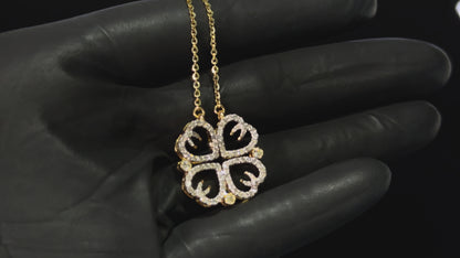 10KYG 0.78CTW DIAMOND HEART NECKLACE A4B3