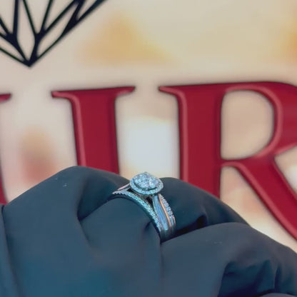 10K White 0.50Ctw Diamond Bridal set