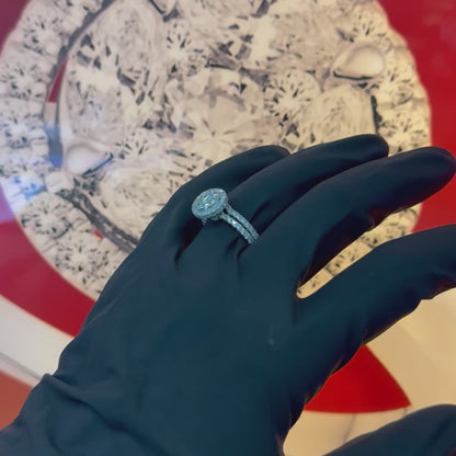 14K White Gold 2.00Ctw 0.19Ctr Dia Bridal Set