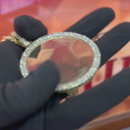 10K Yellow Gold 3.15Ctw Diamond Memory Charm/Pendant