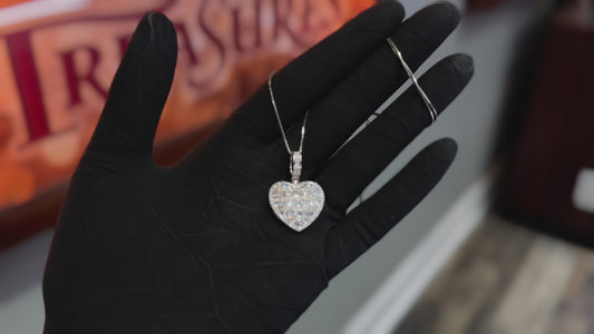 10KWG 1.00CTW DIA HEART PENDANT