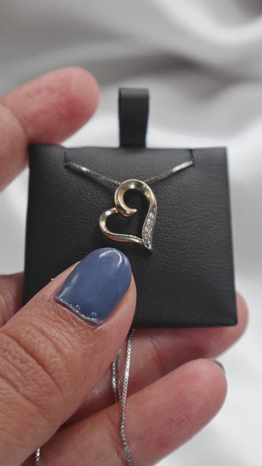 10K Gold  0.02Ct Diamond Pendant