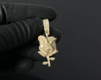 14KYG 1.32CTW DIAMOND HIPHOP PENDANT