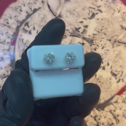 14K Gold 0.50Ctw Diamond Flower Earring