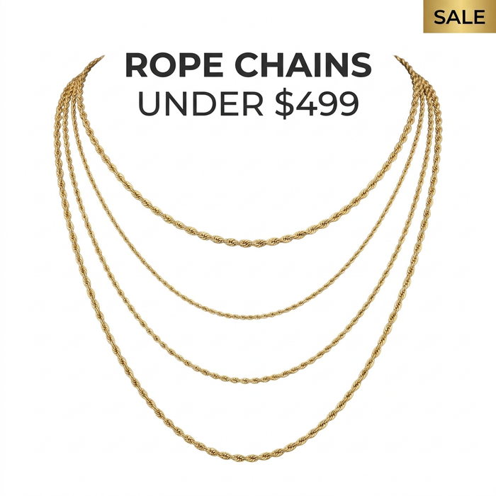 Rope chains under $499 sale thumbnail on a white background